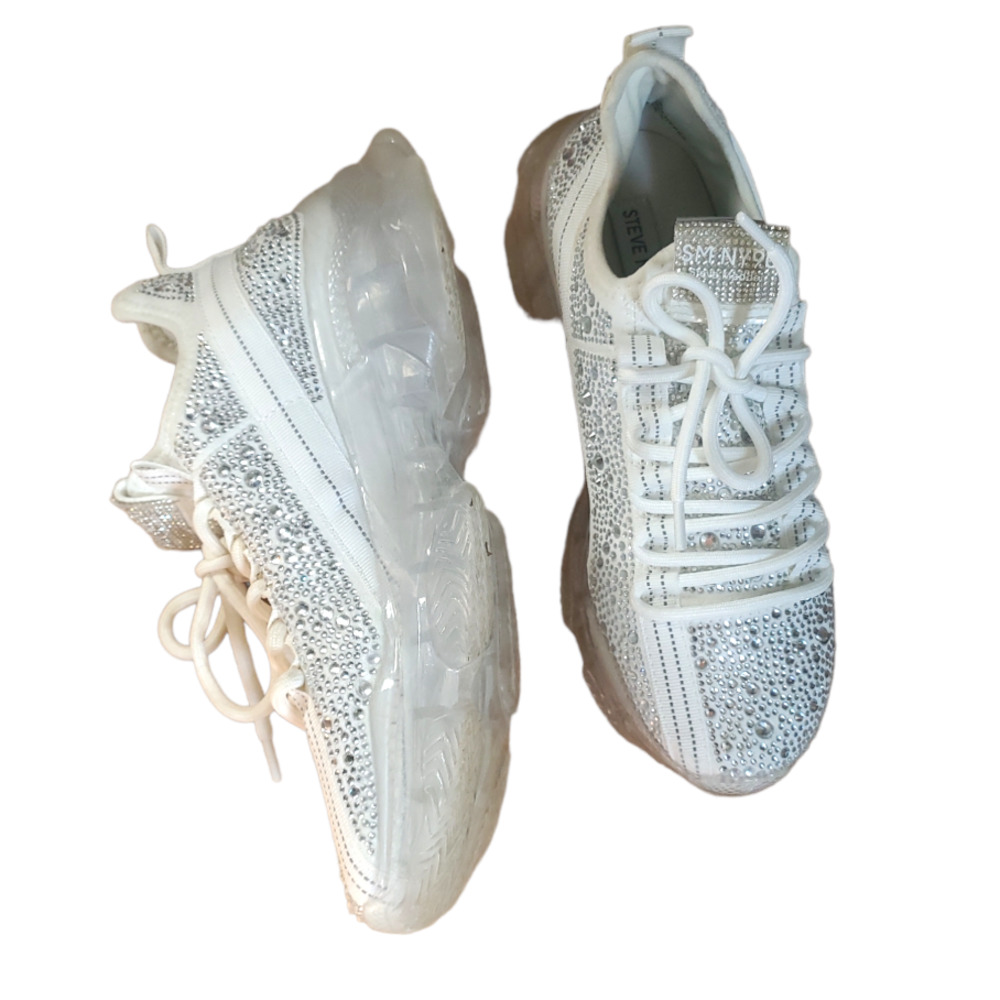 Steve Madden Maxima-R White Multi Rhinestone Y2k … - image 3